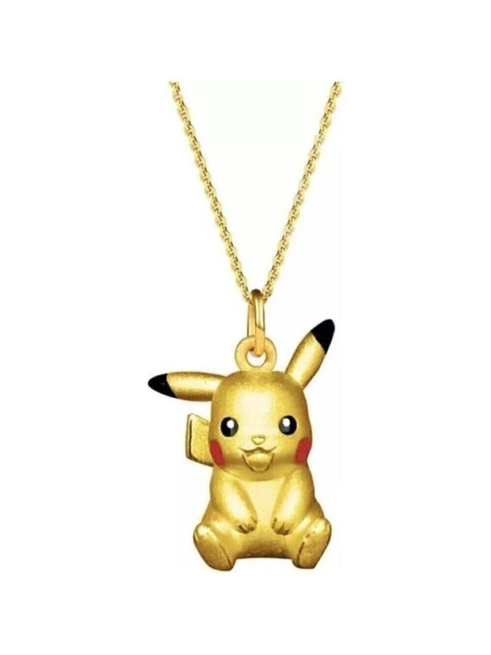 14k Pokemon Pikachu Gold Stainless Steel Pendant Necklace Chain Christmas Gift